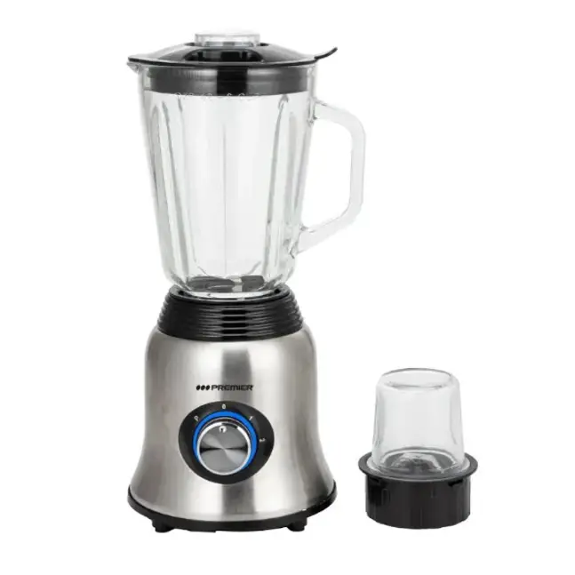 LICUADORA PREMIER VASO CRISTAL 1.5L + MOLEDOR — imagen 1