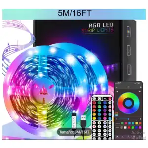 Tira de Luces LED RGB  5M/16FT miniatura 1