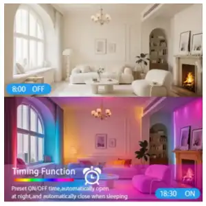 Tira de luz LED RGB 15M/50 pies miniatura 3