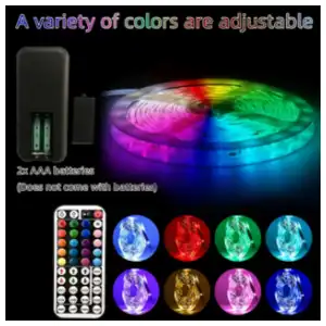 Tira de luz LED RGB 15M/50 pies miniatura 4