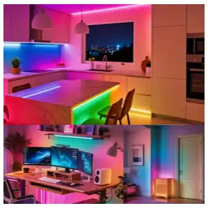 Tiras de luces LED inteligentes de 60M 200 FT miniatura 4